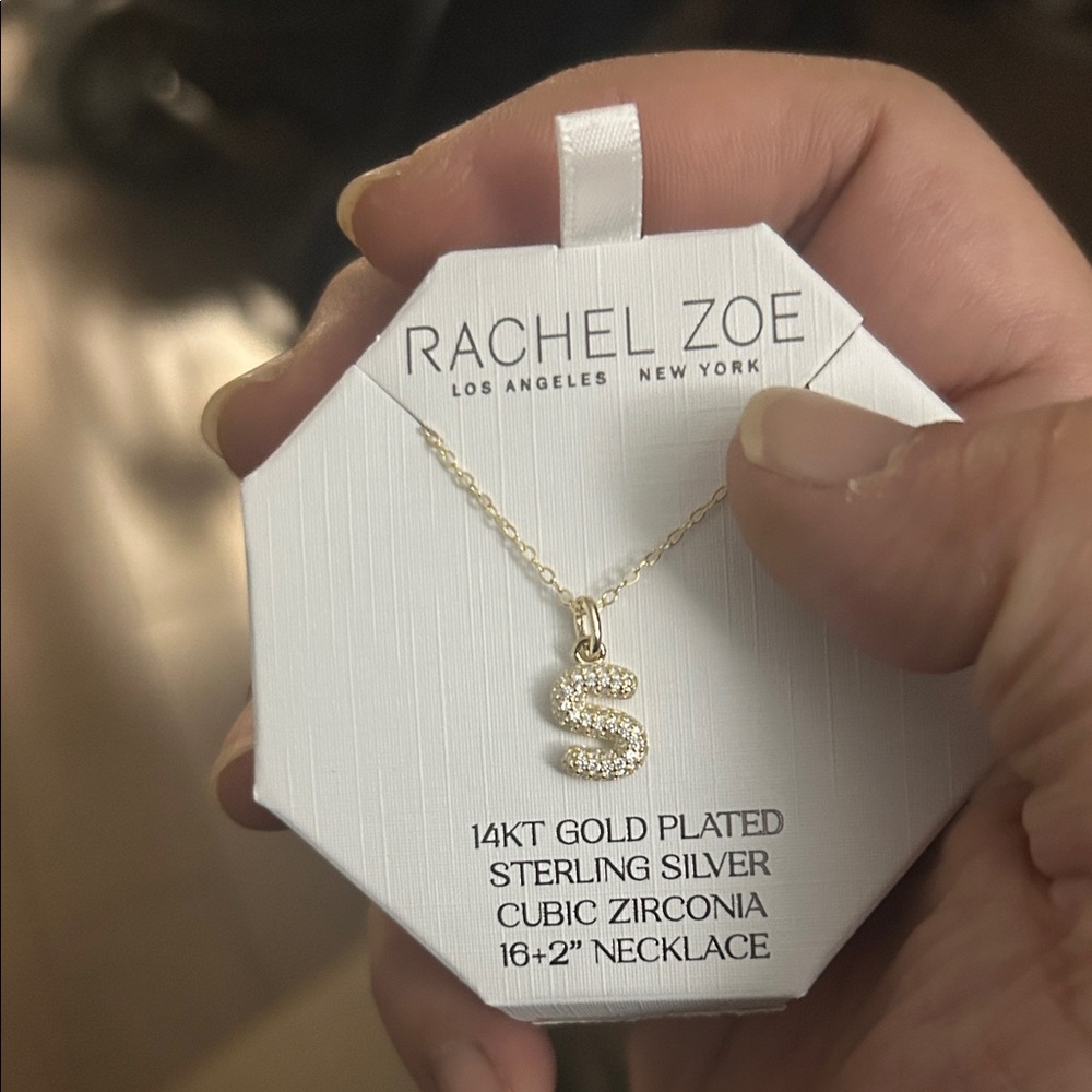Rachel Zoe Gold and Silver Initial Necklace